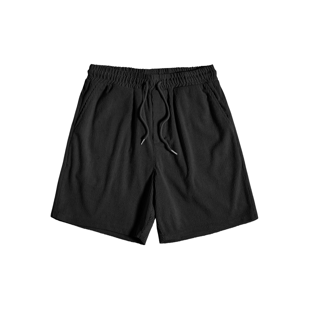 Short-Sleeved Corduroy Button Up Shirt & Shorts